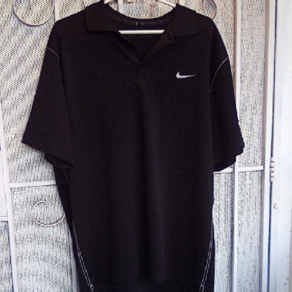 Nike Black Polo Shirt Athletic Style Size XXL